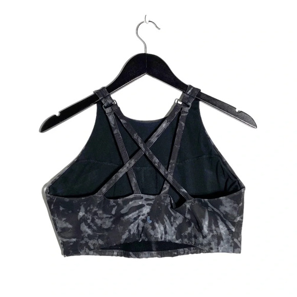 New Lole Burst Up High Neck Light Support Sports Bra - Midnight Garden Black - S - Picture 3 of 7